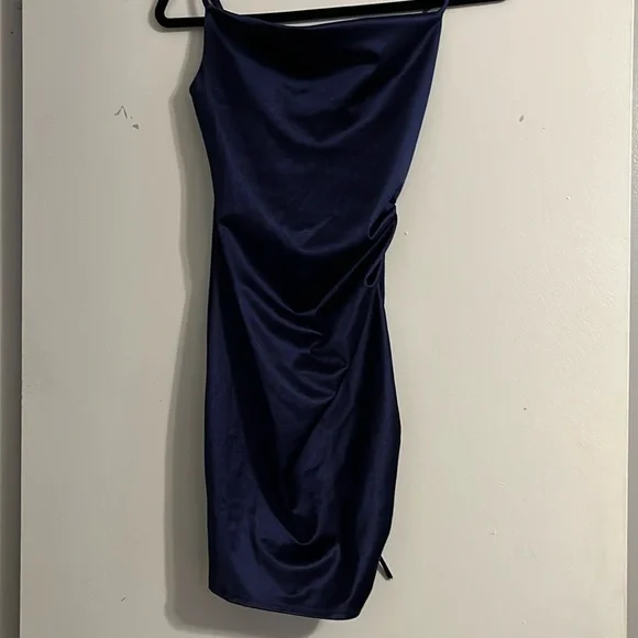 Honey and Rosie | Dresses | Honey Rosie Soft Satin Look Material Blue Homecoming  Dress Xxs | Poshmark